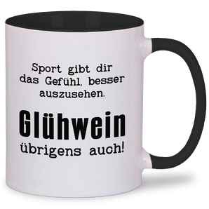 Sport gibt dir das Gefühl besser auszusehen - Tasse #farbe_schwarz