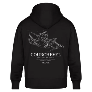 Ski Map Courchevel - Premium Oversized Hoodie #druck_hinten