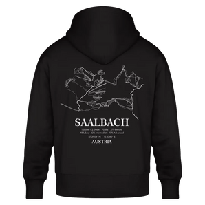 Ski Map Saalbach - Premium Oversized Hoodie #druck_hinten