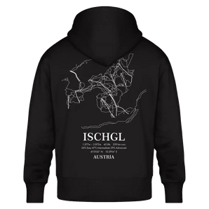 Ski Map Ischgl - Premium Oversized Hoodie #druck_hinten