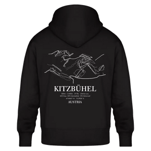 Ski Map Kitzbühel - Premium Oversized Hoodie #druck_hinten