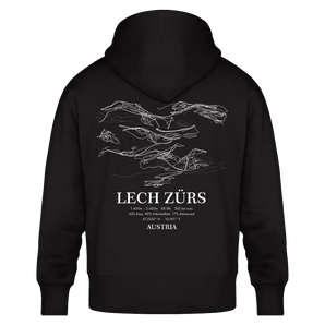 Ski Map Lech Zürs - Premium Oversized Hoodie #druck_hinten