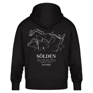 Ski Map Sölden - Premium Oversized Hoodie #druck_hinten