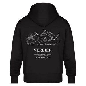 Ski Map Verbier - Premium Oversized Hoodie #druck_hinten