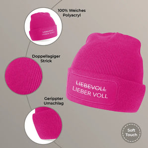 Lieber voll - Beanie #farbe_pink