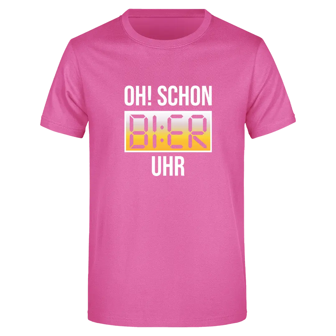 MoonWorks Maglietta Uomo “Oh Schön Bier Watch” – T-Shirt Divertente Con Orologio Della Birra, Antracite, Taglie Forti (fino A 5XL)