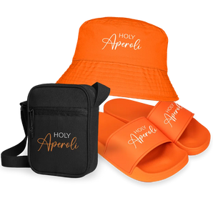 Holy Aperoli Sommer Set mit Tasche, Fischerhut und Badelatschen #farbe_orange-orange