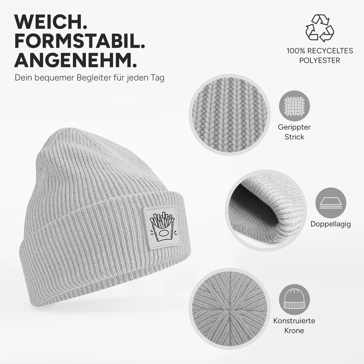 Weicher Strick aus recyceltem Polyester