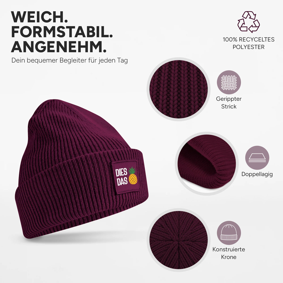 Weicher Strick aus recyceltem Polyester