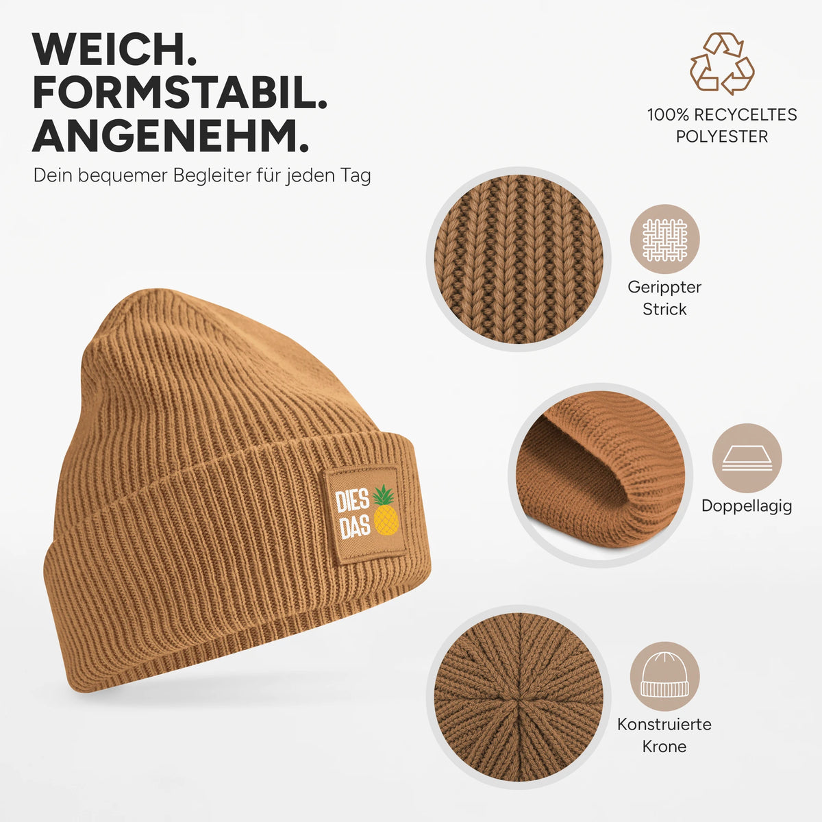 Weicher Strick aus recyceltem Polyester