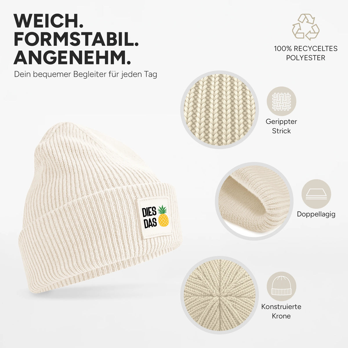 Weicher Strick aus recyceltem Polyester