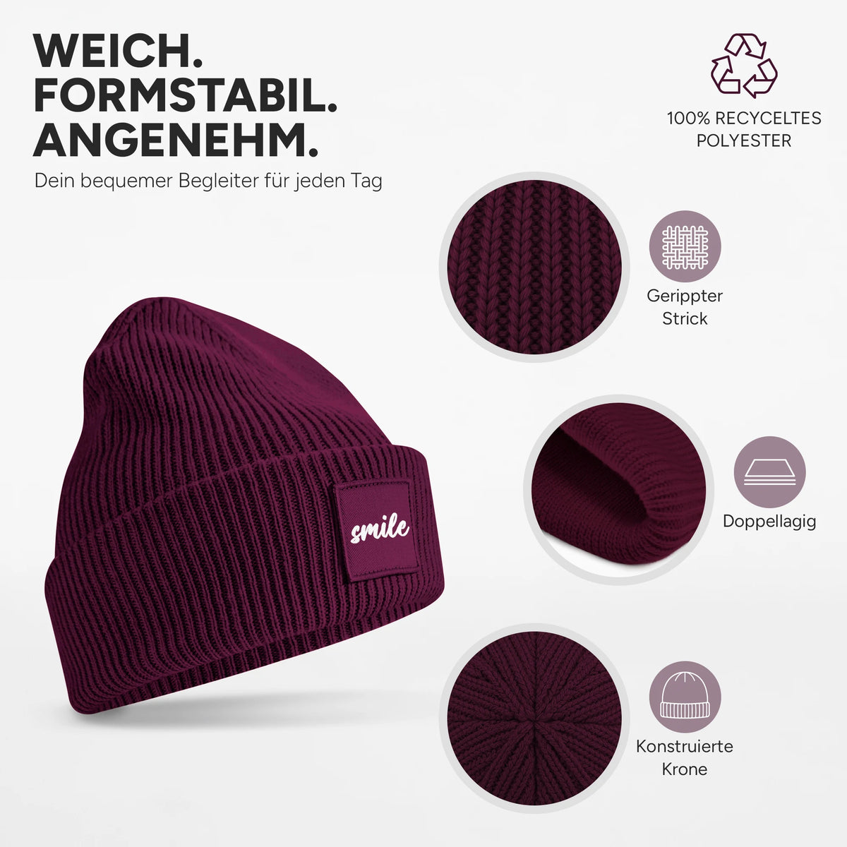 Weicher Strick aus recyceltem Polyester