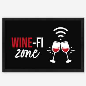 Wine-Fi Zone - Fußmatte mit Gummirand