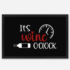 I's wine o'clock - Fußmatte mit Gummirand