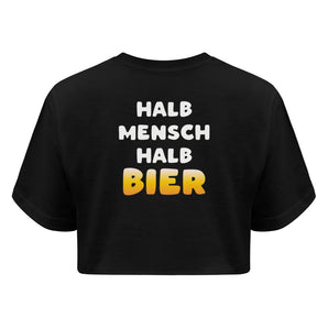 Halb Mensch Halb Bier - Boyfriend Organic Crop Top-16