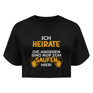 Ich heirate - Boyfriend Organic Crop Top-16