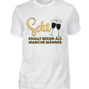 Sekt knallt besser als manche Männer - Herren Shirt-3