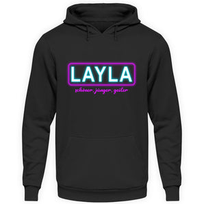 Layla - Schöner, jünger, geiler - Unisex Kapuzenpullover Hoodie-639