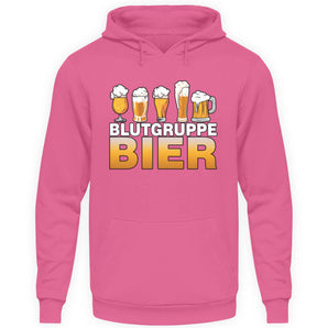 Blutgruppe Bier - Unisex Kapuzenpullover Hoodie-1521