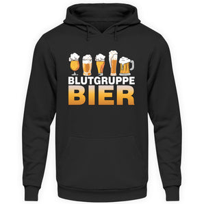 Blutgruppe Bier - Unisex Kapuzenpullover Hoodie-639