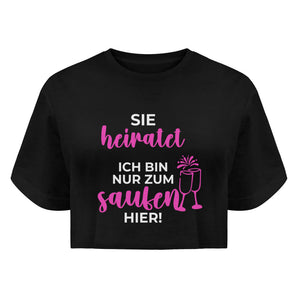 Sie heiratet - Boyfriend Organic Crop Top-16