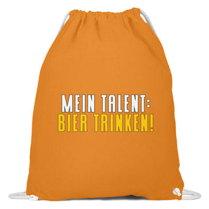 Mein Talent: Bier trinken - Baumwoll Gymsac-20