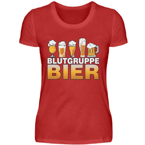 Blutgruppe Bier - Damenshirt-4