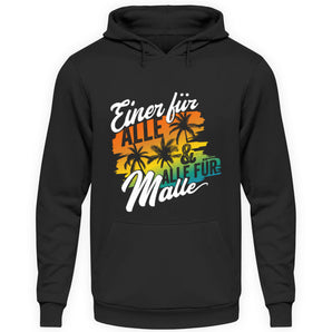 Einer für alle und alle für Malle - Unisex Kapuzenpullover Hoodie-639