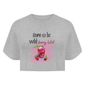 Born to be wild berry lillet - Boyfriend Organic Crop Top-6892