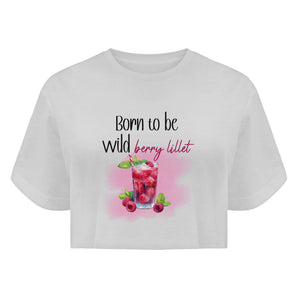 Born to be wild berry lillet - Boyfriend Organic Crop Top-3