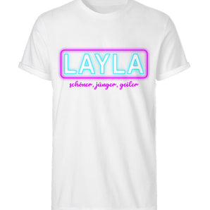 Layla - Schöner, jünger, geiler - Herren RollUp Shirt-3