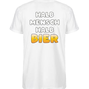 Halb Mensch Halb Bier - Herren RollUp Shirt-3